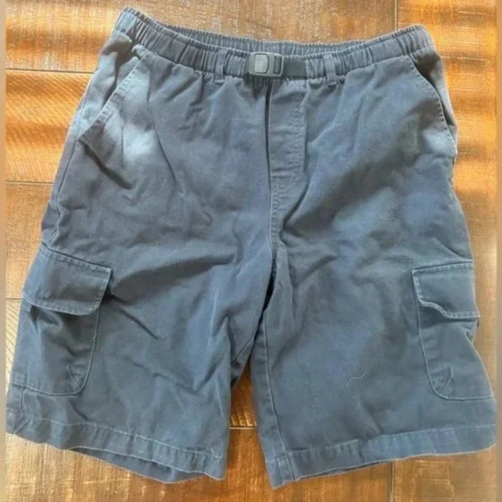 Boys HUSKY (14H-16H) cargo hiking shorts Lands' End Navy (C4)